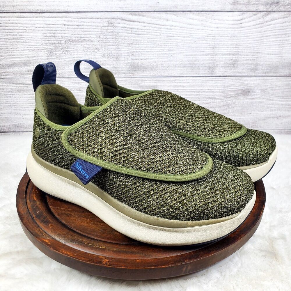 Silverts Senior Walking Adaptive Shoe Extra Wide Comfort Easy Touch Closure Sz 9